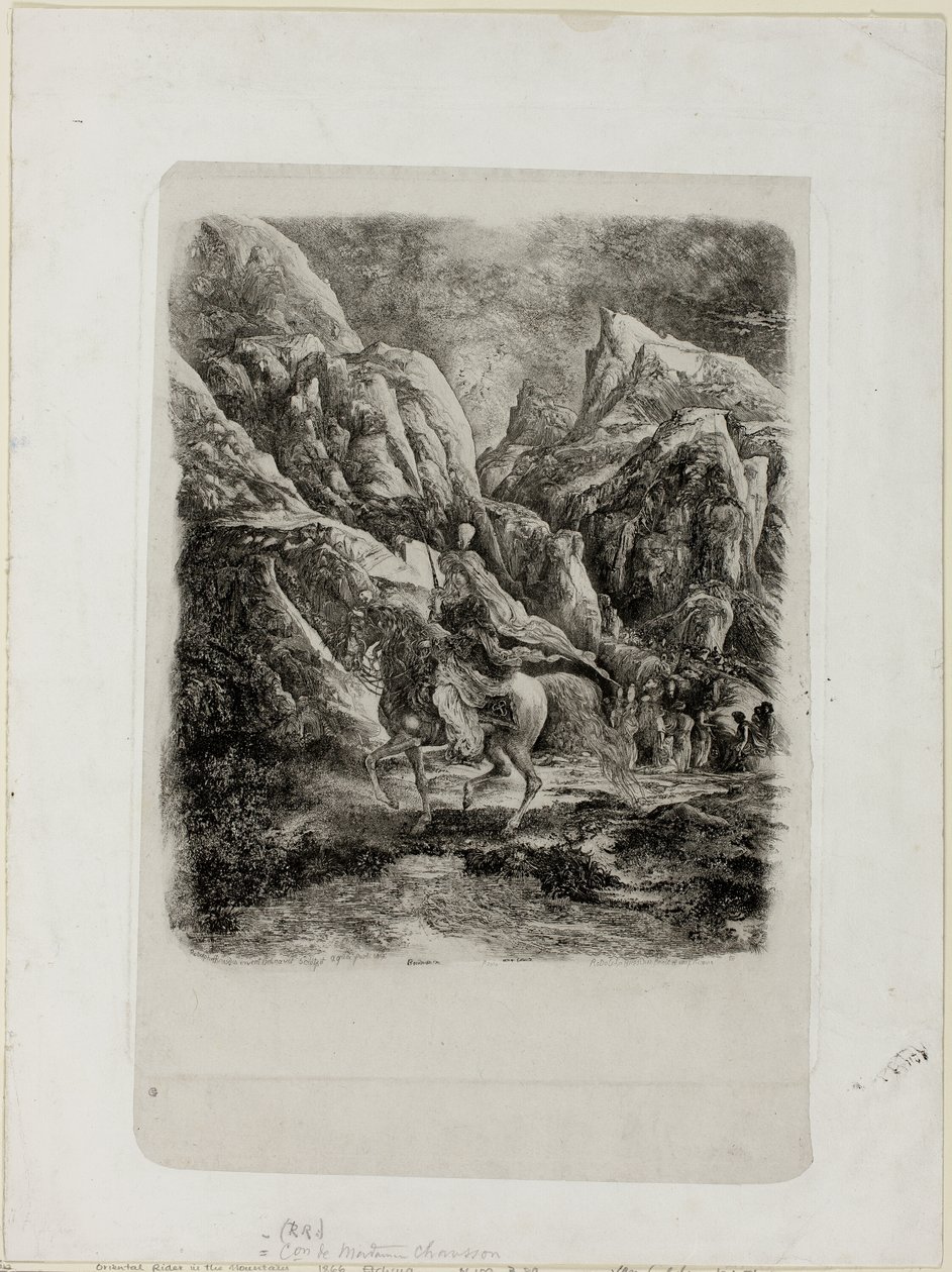 Cavaliere nelle montagne da Rodolphe Bresdin