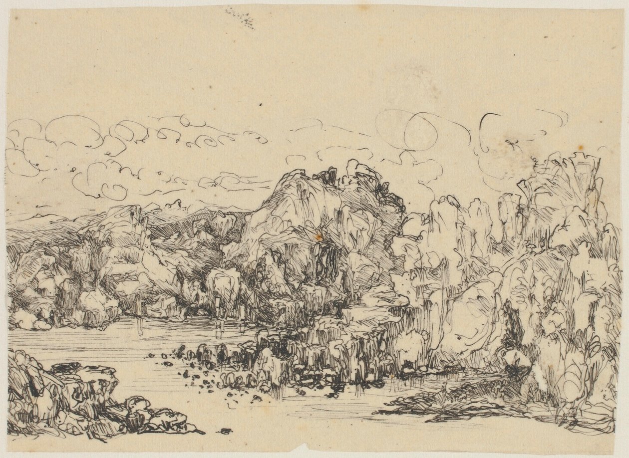 Rocce in riva al mare da Rodolphe Bresdin