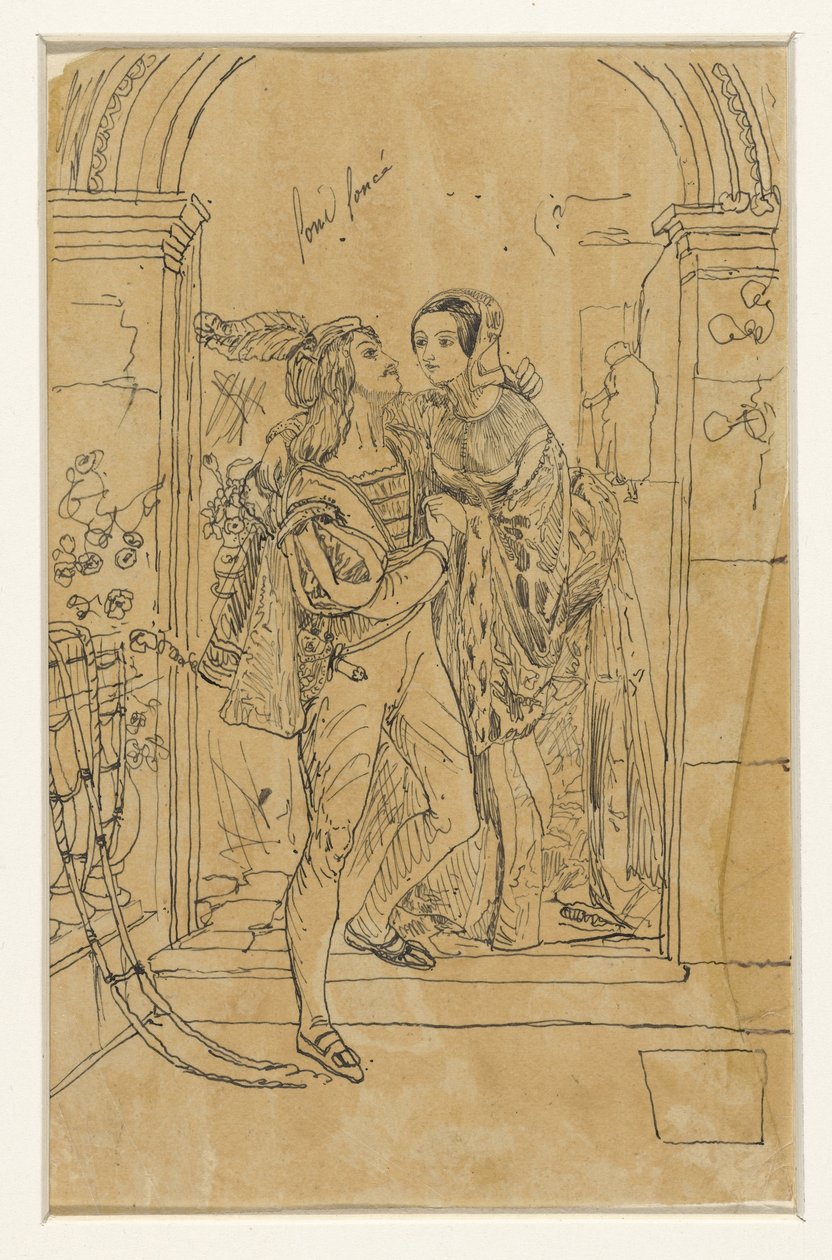 Romeo e Giulietta in costume del XV secolo da Rodolphe Bresdin