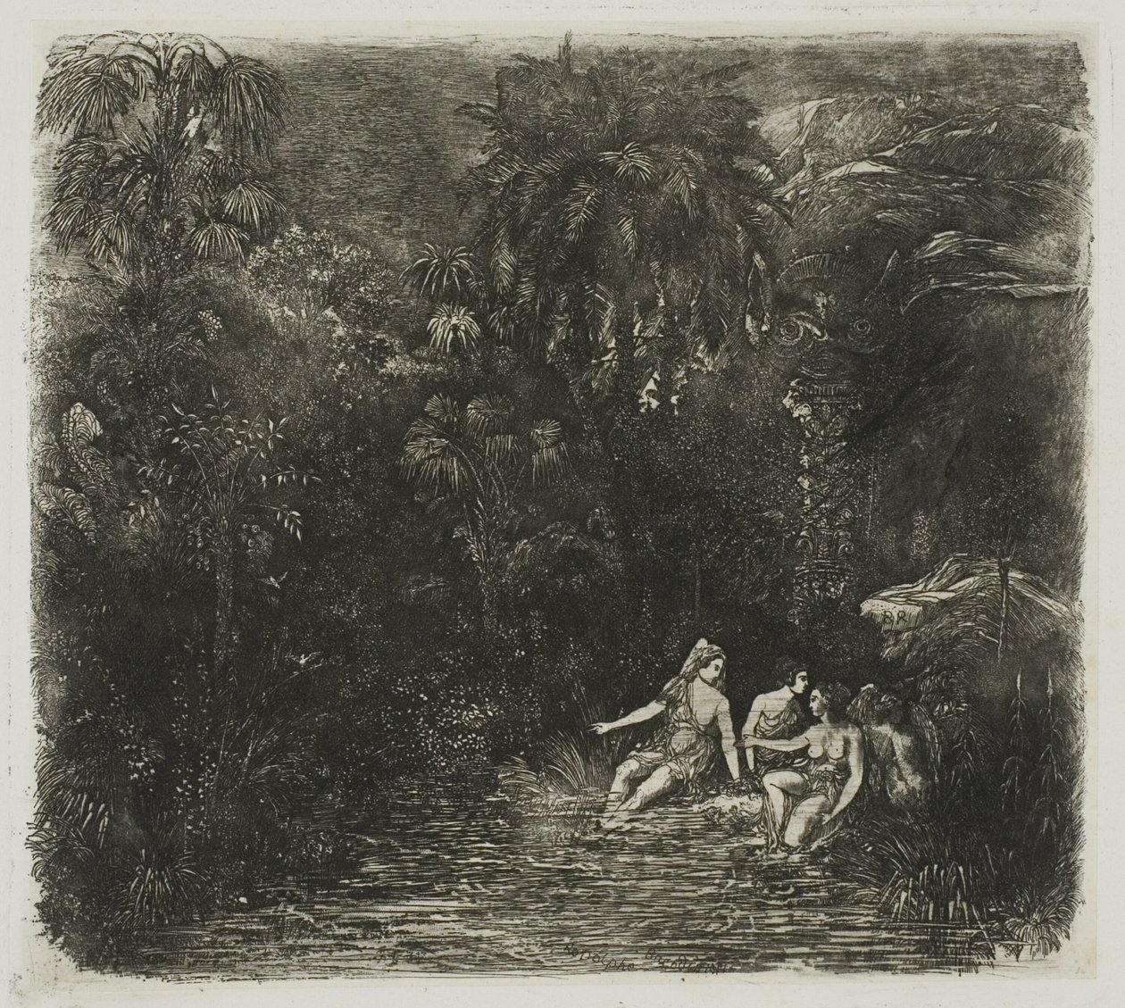 I Bagnanti Sotto le Palme da Rodolphe Bresdin