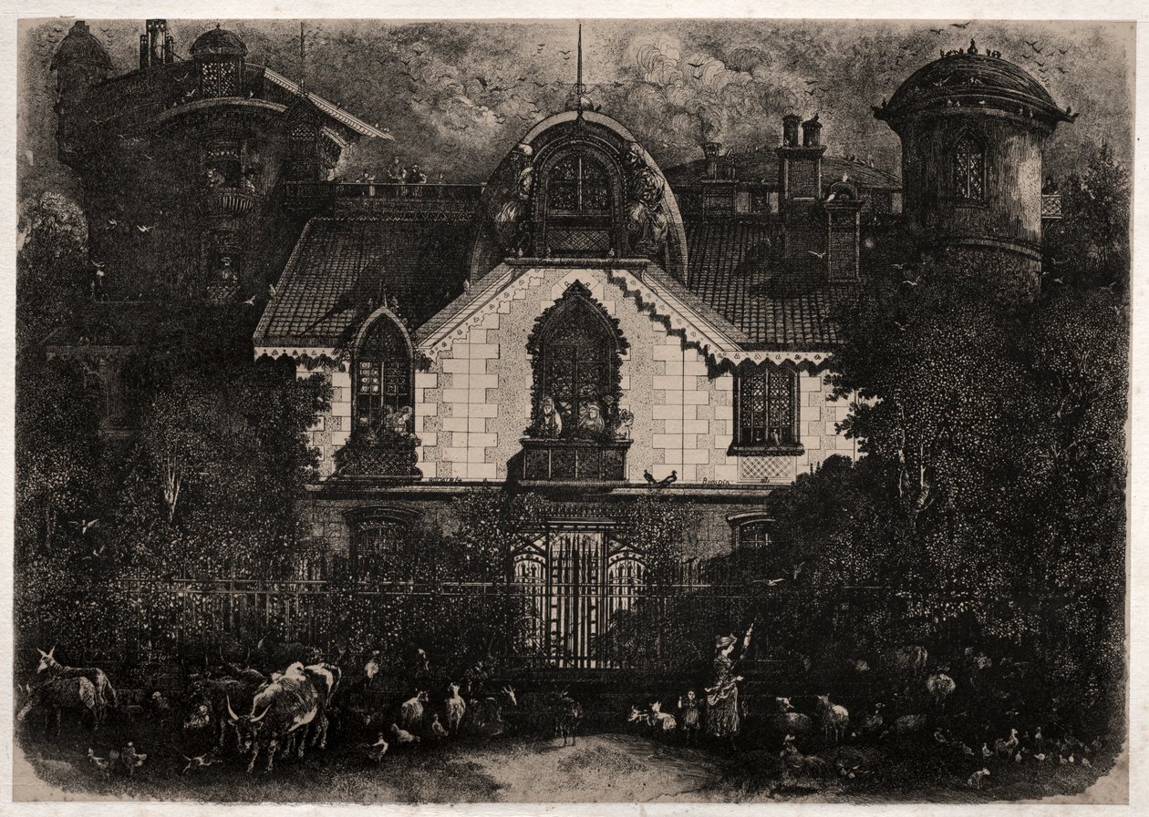 La casa incantata, 1871 da Rodolphe Bresdin