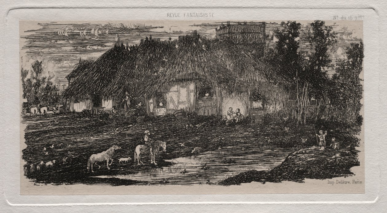 Il cortile della fattoria, 1861 da Rodolphe Bresdin
