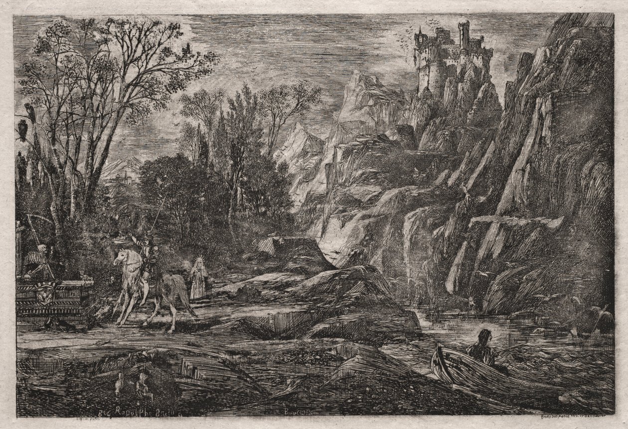 Il Cavaliere e la Morte da Rodolphe Bresdin