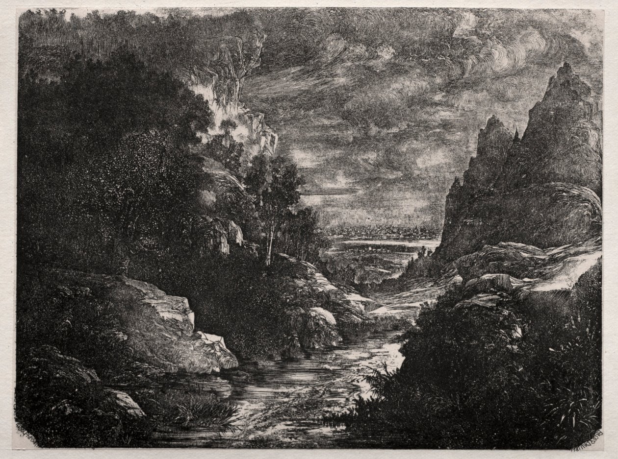 Il ruscello di montagna da Rodolphe Bresdin