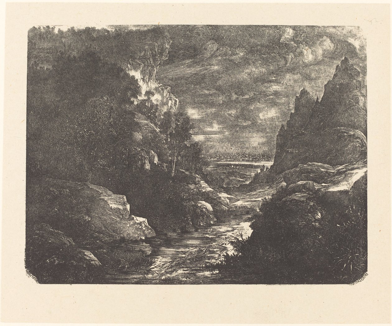 Il Torrente nella Gola da Rodolphe Bresdin