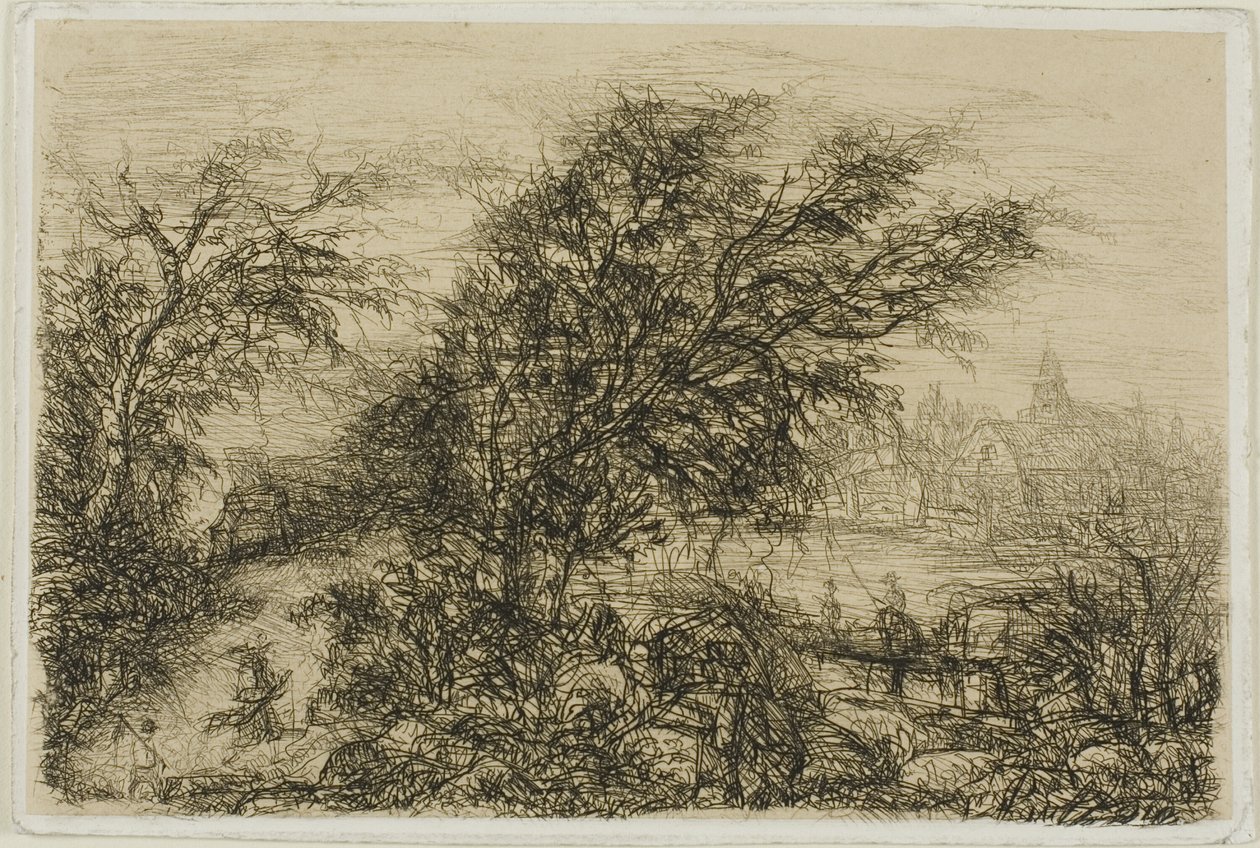 Alberi piegati dal vento da Rodolphe Bresdin