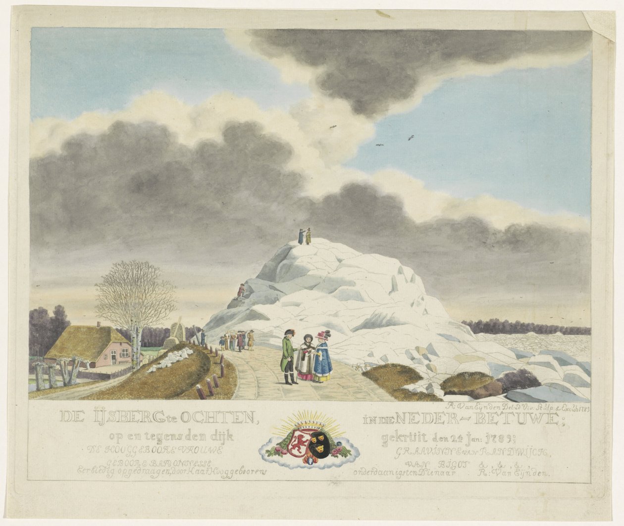 Kruiend ijs te Ochten, 1789 da Roeland van Eynden
