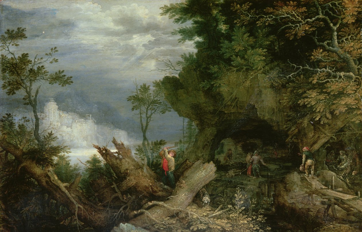 Paesaggio roccioso con l