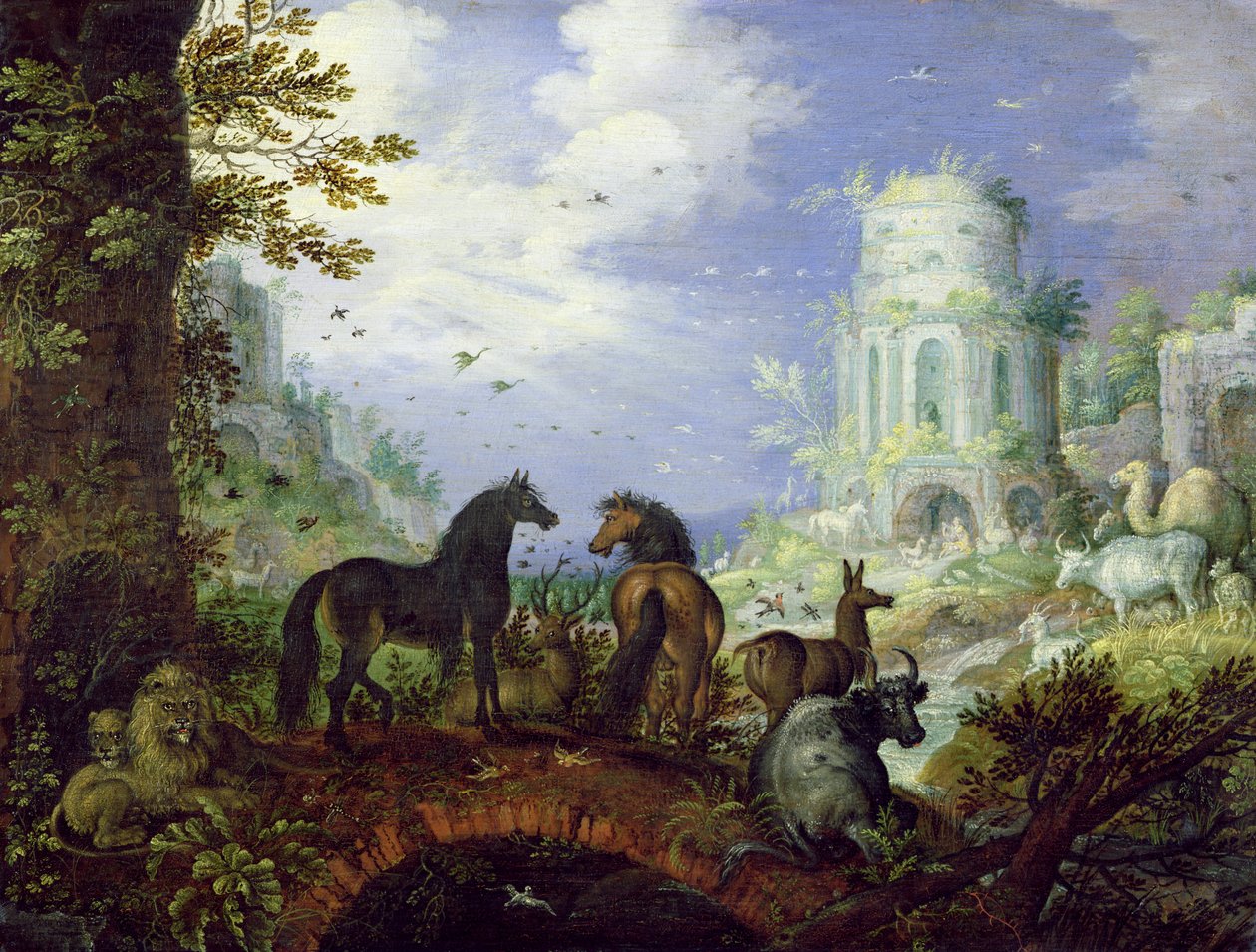 Orfeo che incanta gli animali, 1626 da Roelandt Jacobsz. Savery
