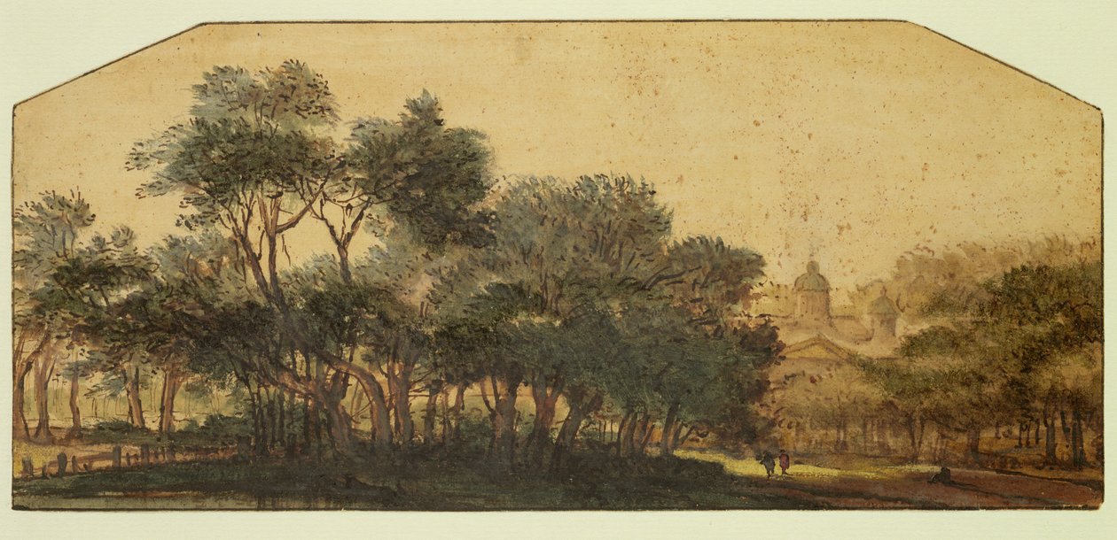 Paesaggio con un castello sullo sfondo da Roelandt Roghman
