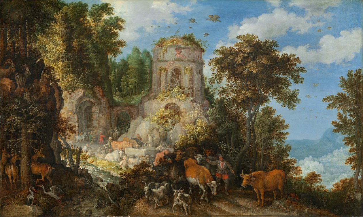 Paesaggio con la fuga in Egitto da Roelandt Savery