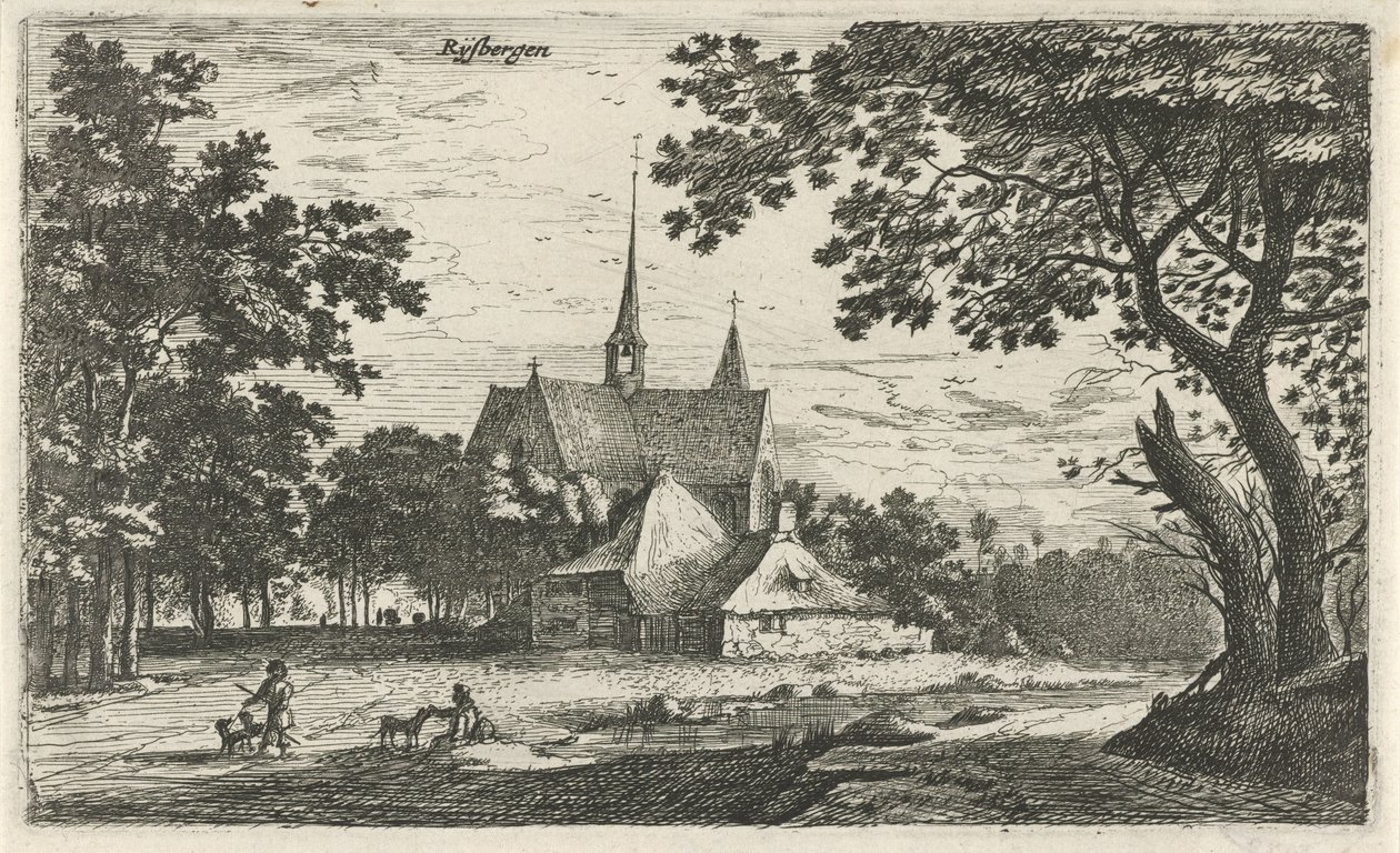 Veduta della chiesa di San Willibrord a Klein-Zundert da Roelant Roghman
