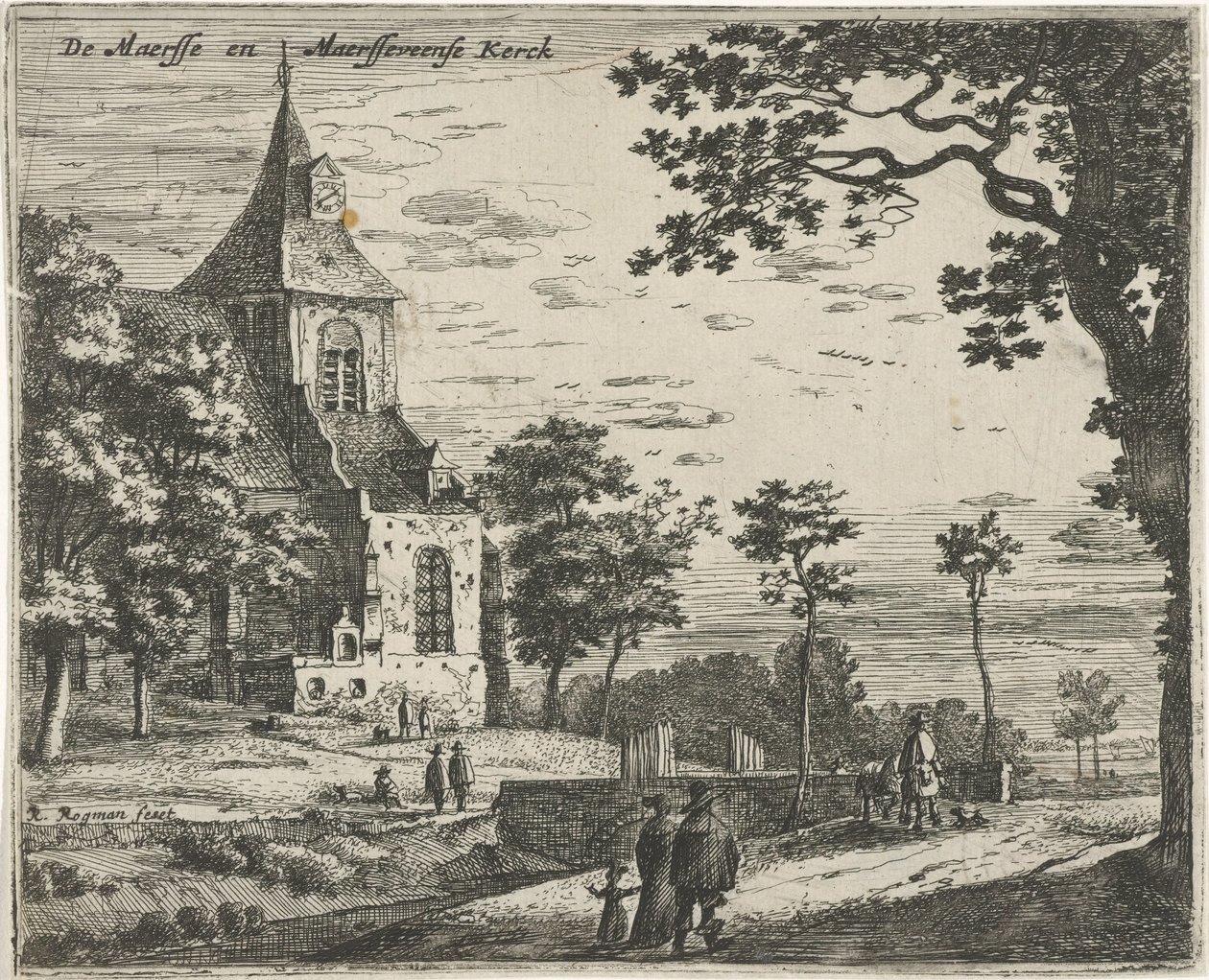 Chiesa di Maarsseveen (serie di paesaggi nelle province di Olanda e Utrecht) da Roelant Roghman