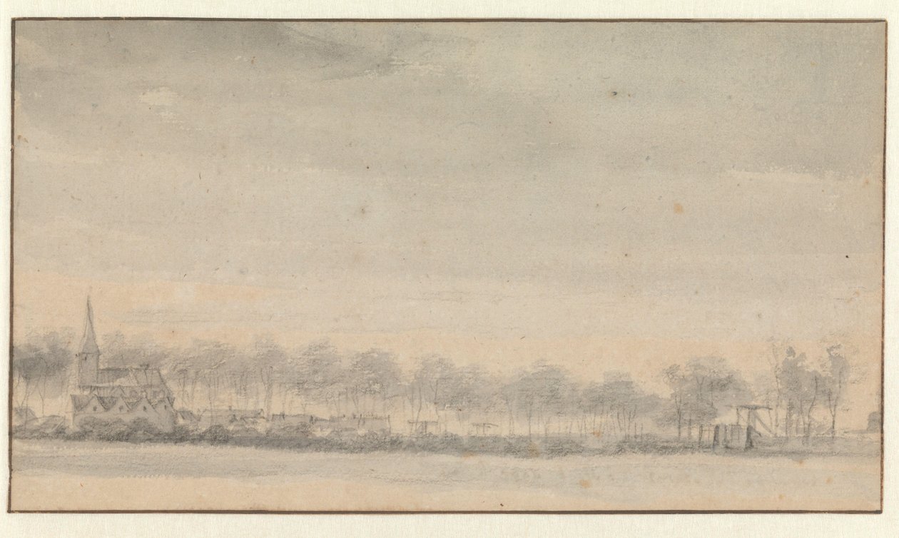 Il villaggio di Nederhorst e il castello da sud da Roelant Roghman