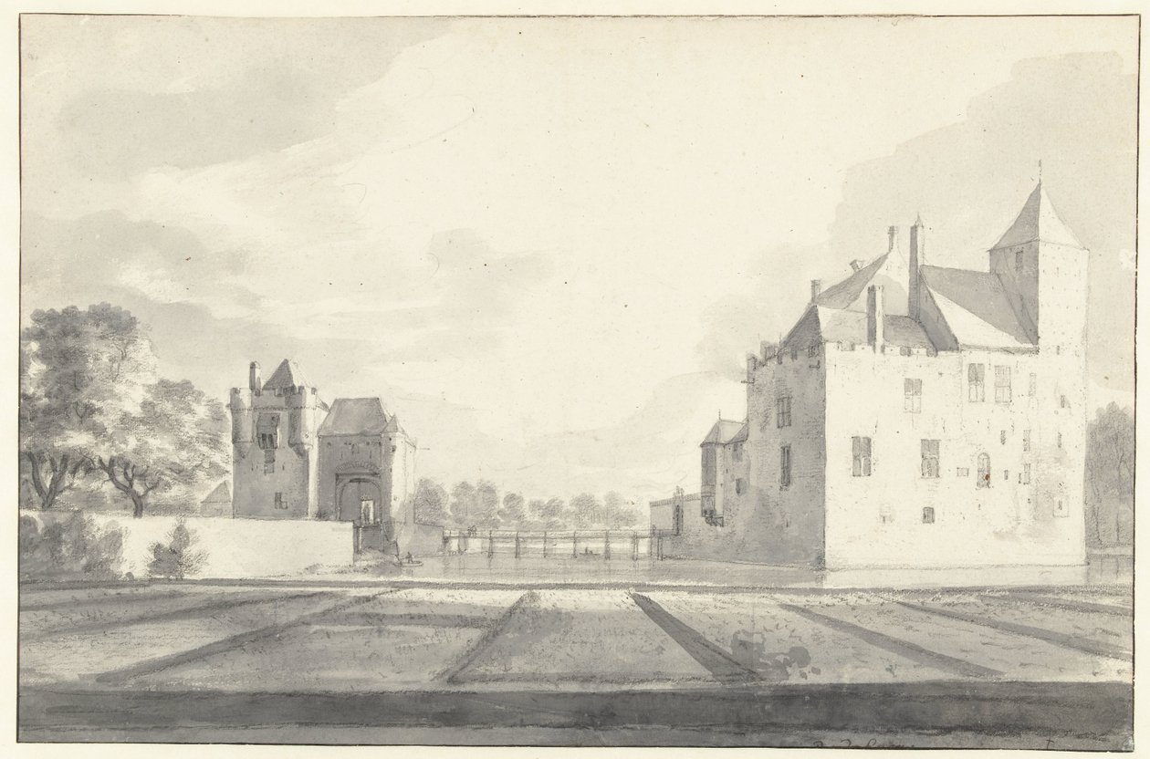 Veduta di Huis Beverweerd, vista da nord-est da Roelant Roghman
