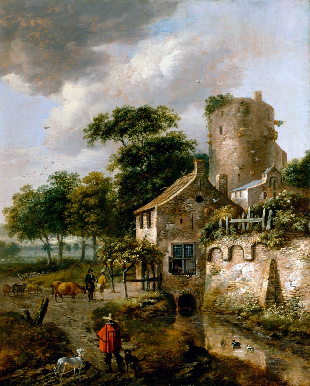 Paesaggio con torre da Roelof Van Vries