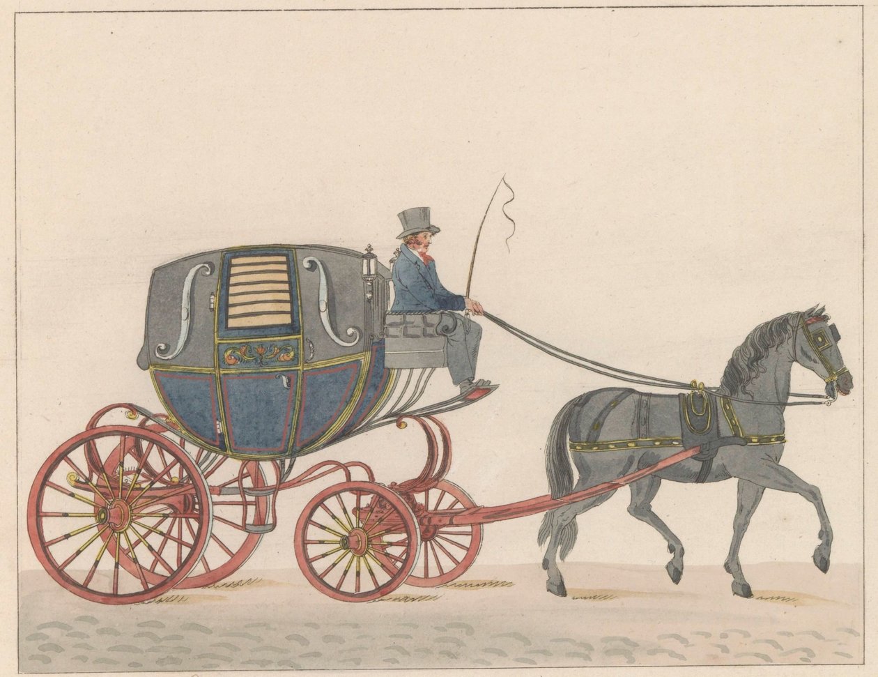 Carrozza ad Amsterdam, ca. 1825 da Roelof van der Meulen