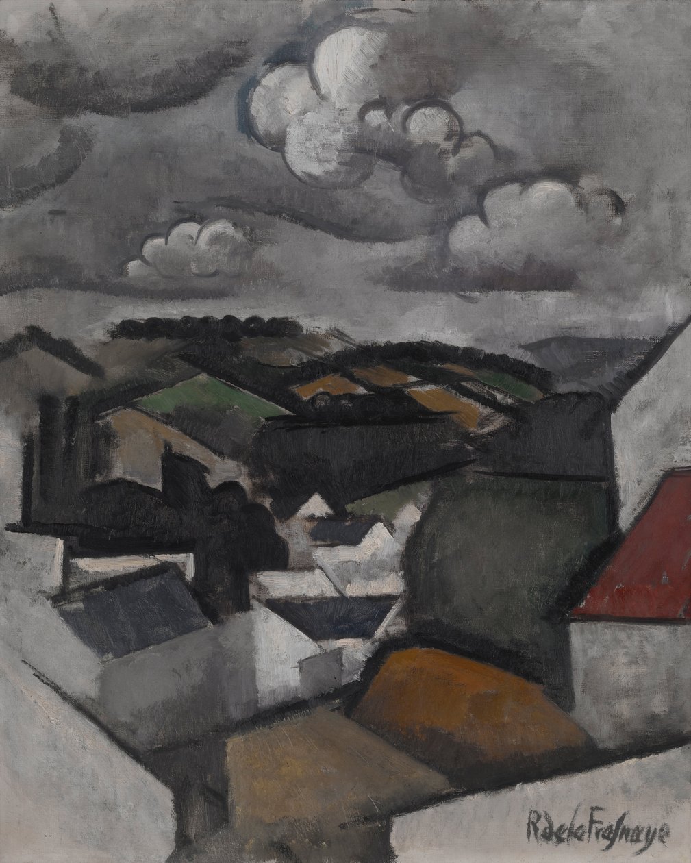 Paesaggio con un villaggio, le colline oltre Meulan da Roger de La Fresnaye