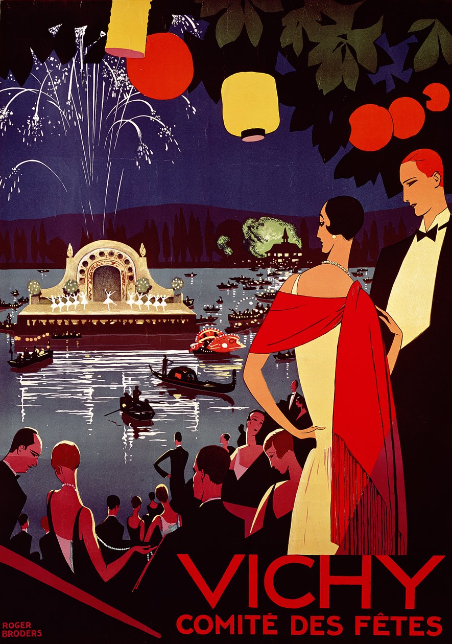 Vichy, Comite des Fetes, Francia da Roger Broders