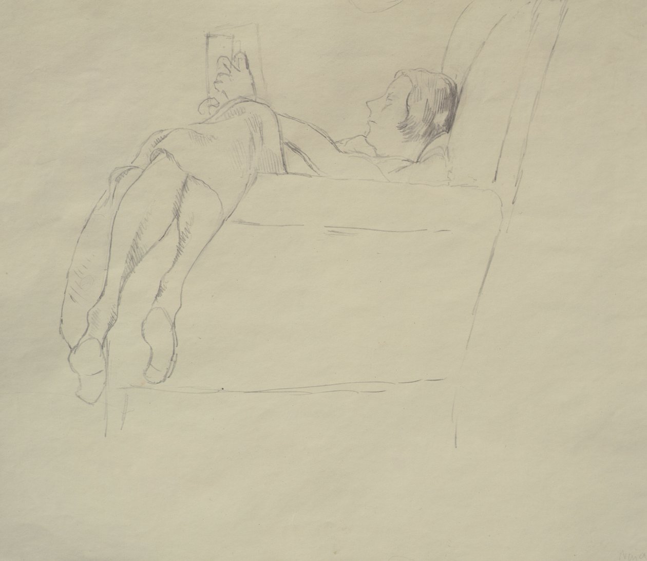 Nina Hamnett che legge da Roger Eliot Fry