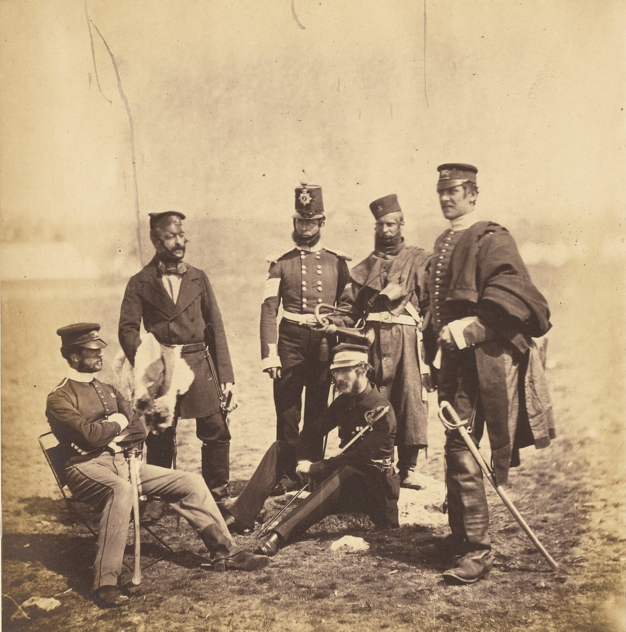 Il generale di brigata Van Straubenzee e gli ufficiali dei Buffs da Roger Fenton