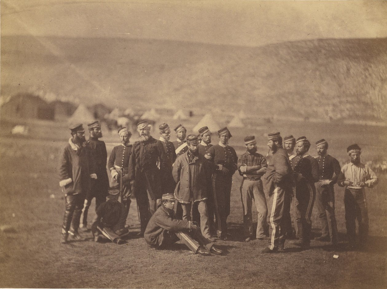 Colonnello Doherty, ufficiali e uomini. 13° dragoni leggeri. da Roger Fenton