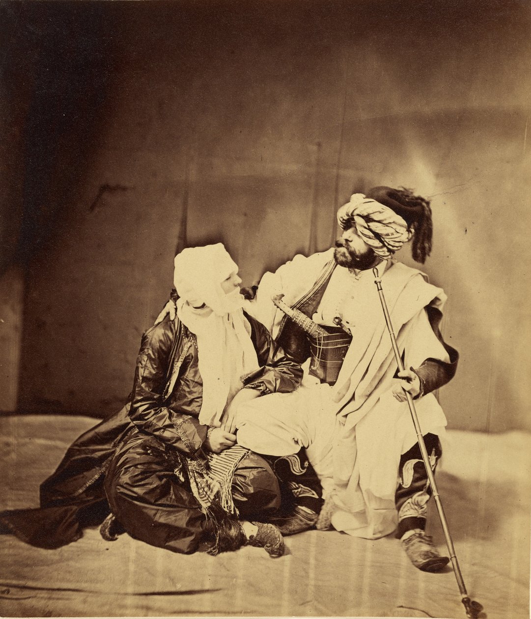 Coppia in costume da Roger Fenton