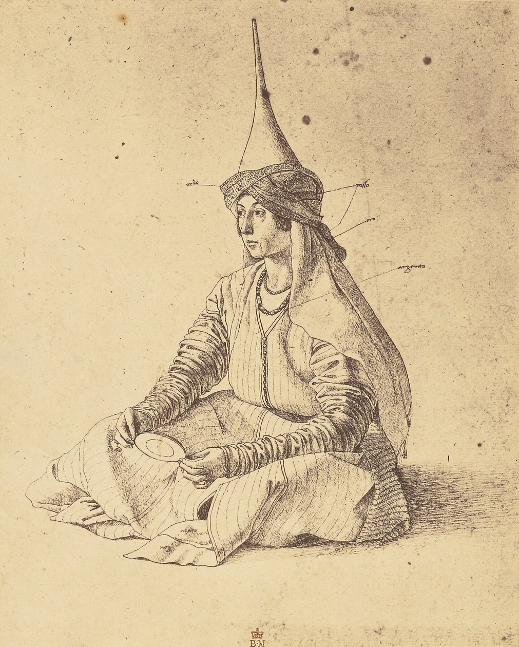 [Disegno di una donna turca seduta di Gentile Bellini] da Roger Fenton