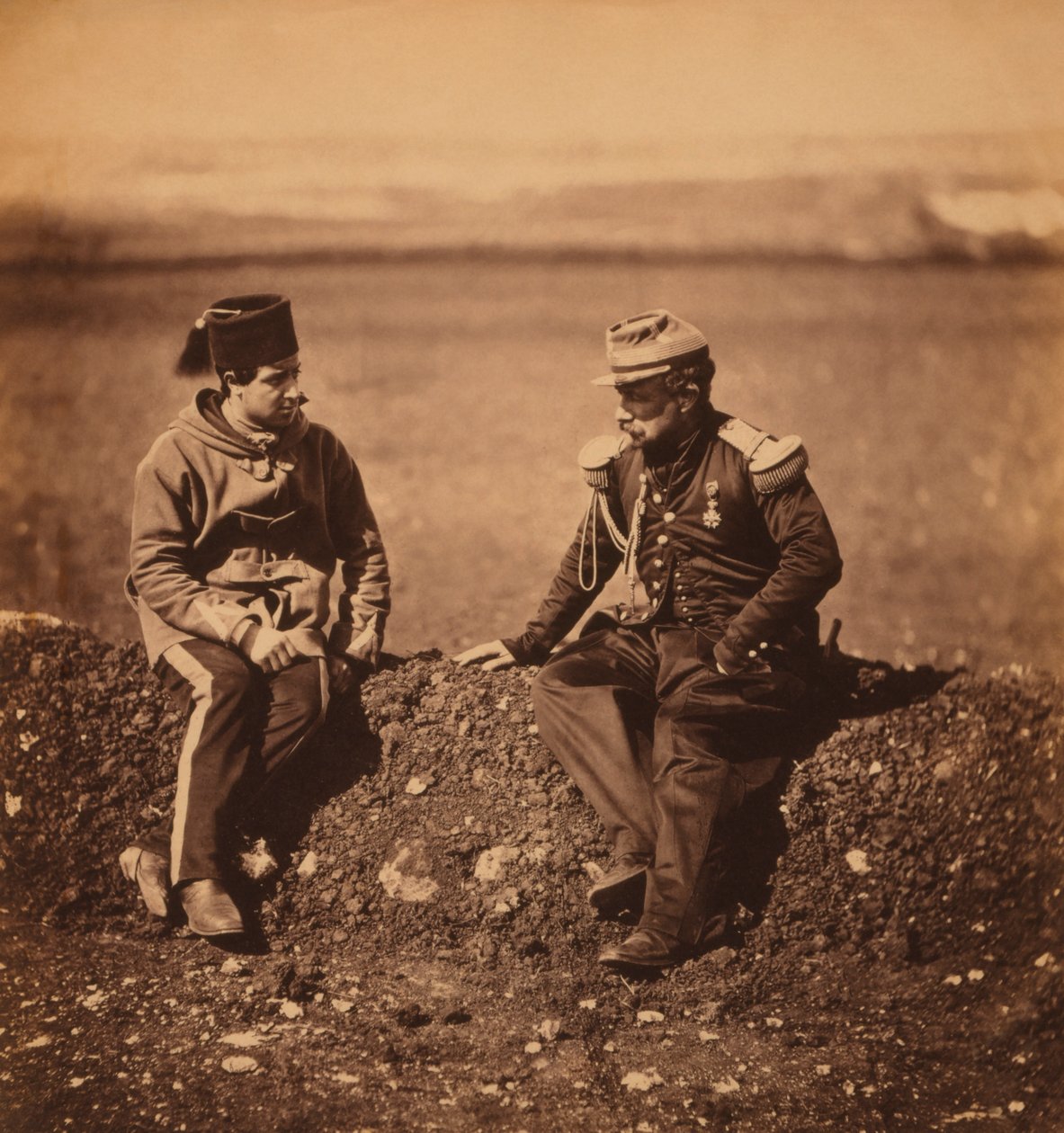 Generale francese Cisse, Capo di Stato Maggiore del Generale Pierre Bosquet, e Aiutante di Campo, Ritratto durante la Guerra di Crimea, Crimea, Ucraina da Roger Fenton