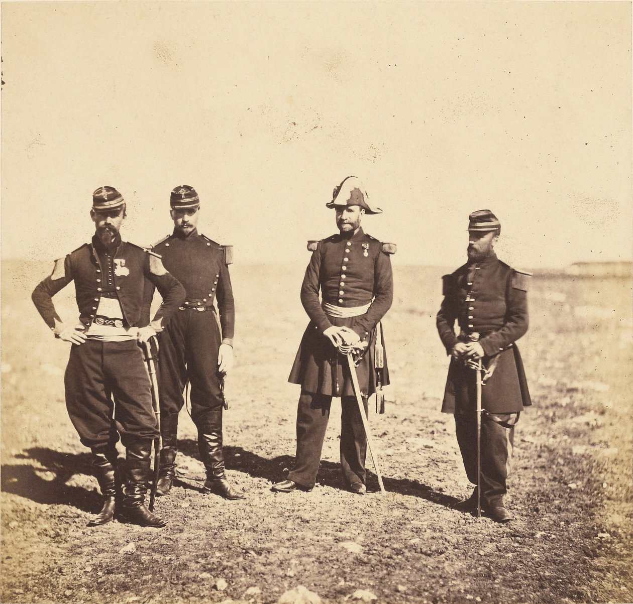 Il generale Bennet e gli ufficiali del suo stato maggiore da Roger Fenton