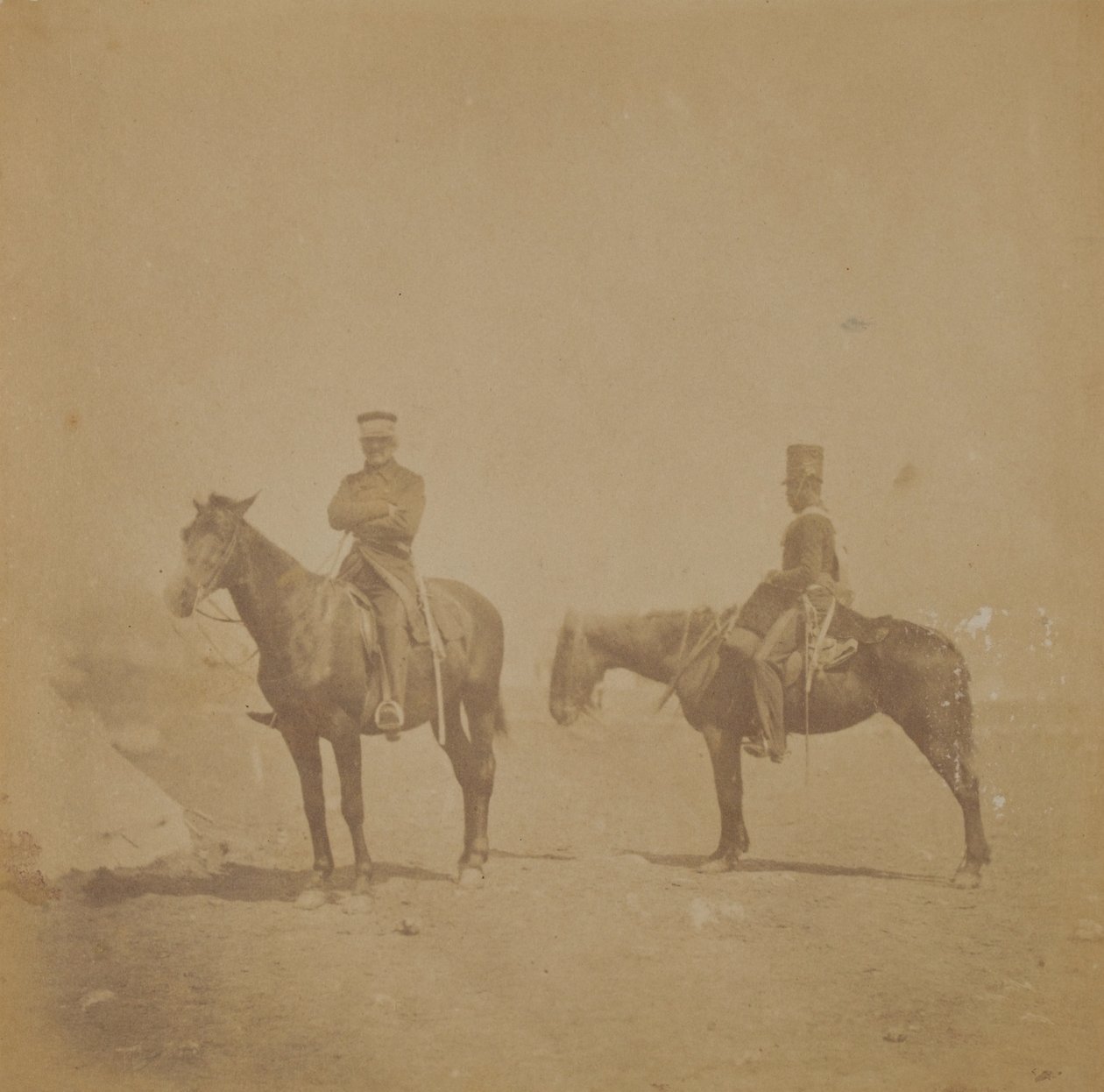 Generale Sir John Pennefather e un ordinato, 1855 da Roger Fenton