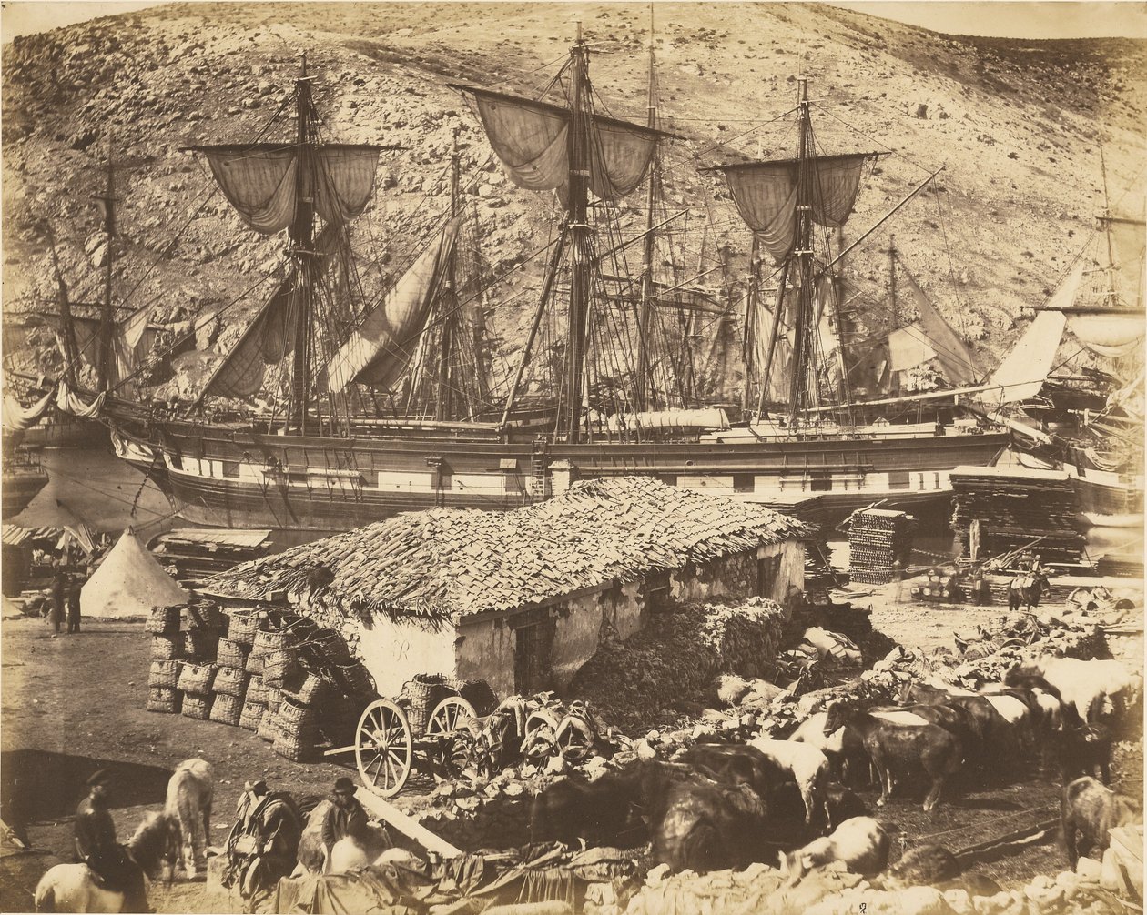 Porto di Balaklava, il molo per il bestiame da Roger Fenton