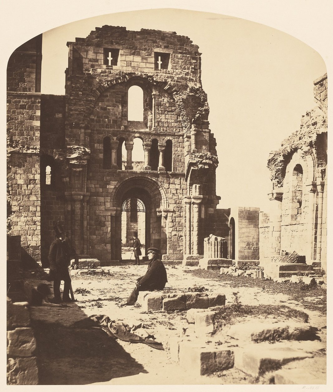 Interno, priorato di Lindisfarne, estremità occidentale da Roger Fenton