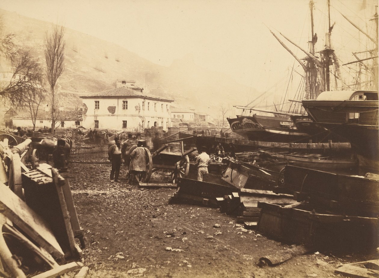 Posto di sbarco, Ordnance Wharf, Balaklava da Roger Fenton