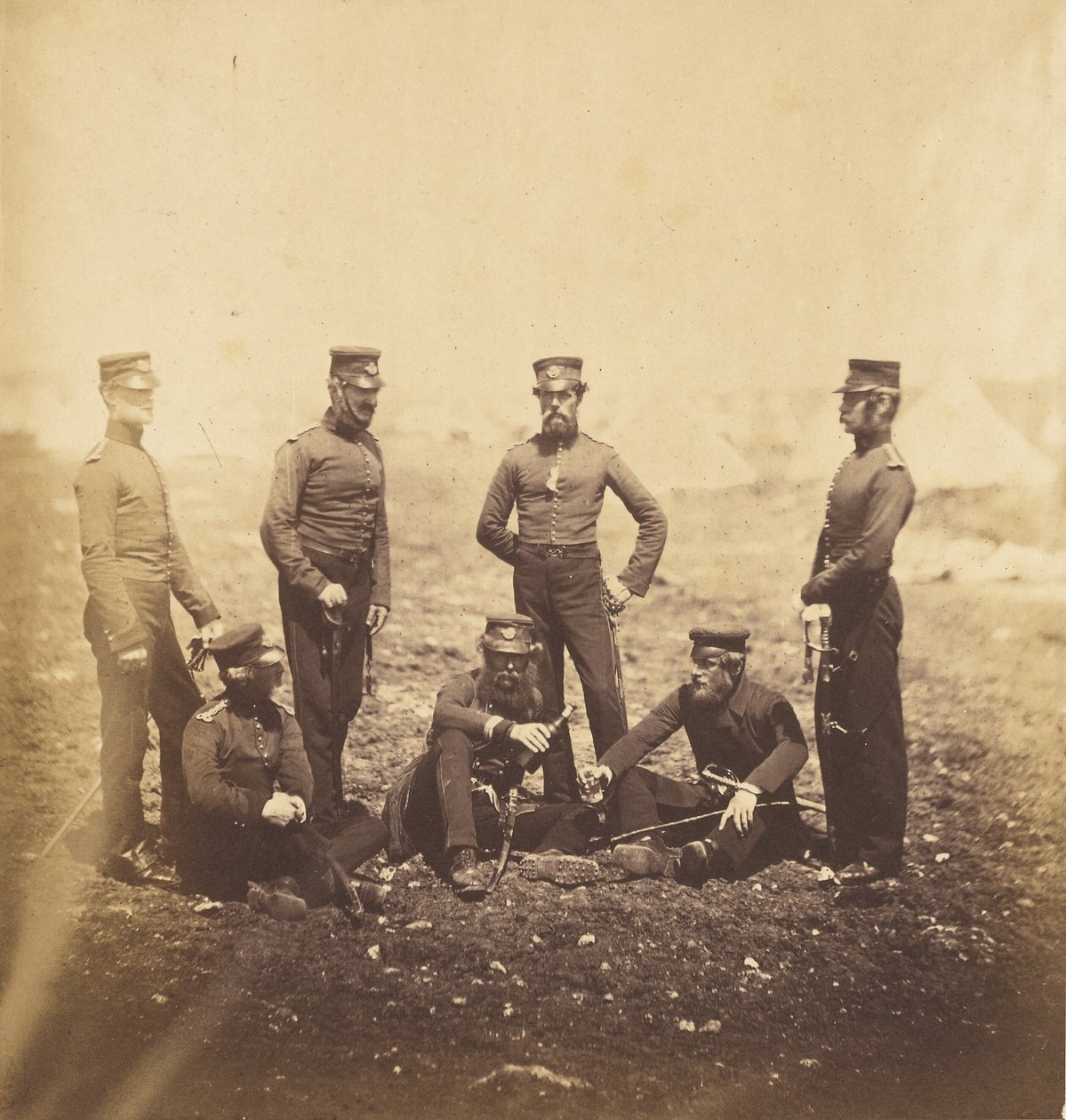 Ufficiali della 68ª fanteria leggera da Roger Fenton
