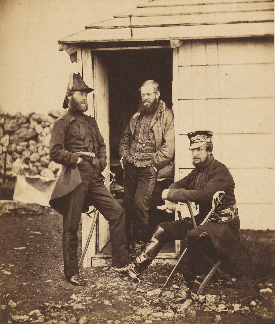 Ufficiali dello stato maggiore del tenente generale Sir G. Brown da Roger Fenton