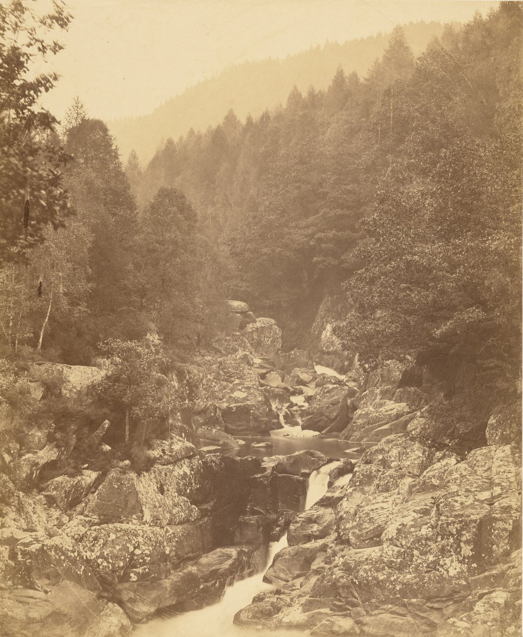 Sul Llugwy, sotto le cascate Swallow. da Roger Fenton