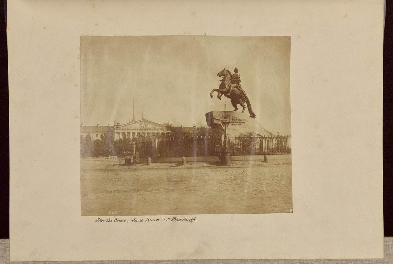Pietro il Grande, Piazza Isacco, San Pietroburgo [sic] da Roger Fenton