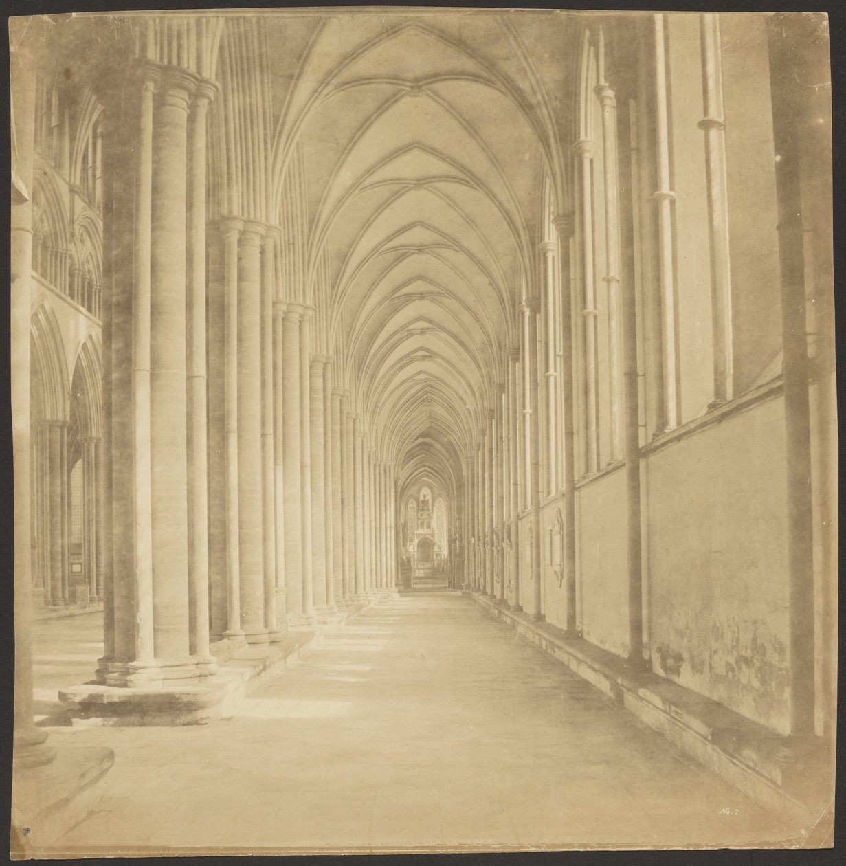 Navata sud della cattedrale di Salisbury da Roger Fenton