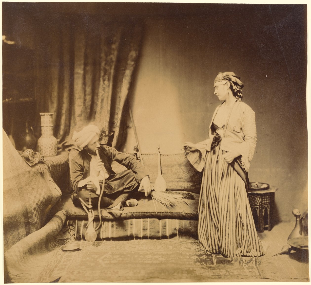 Fumatore e ragazza danzante da Roger Fenton