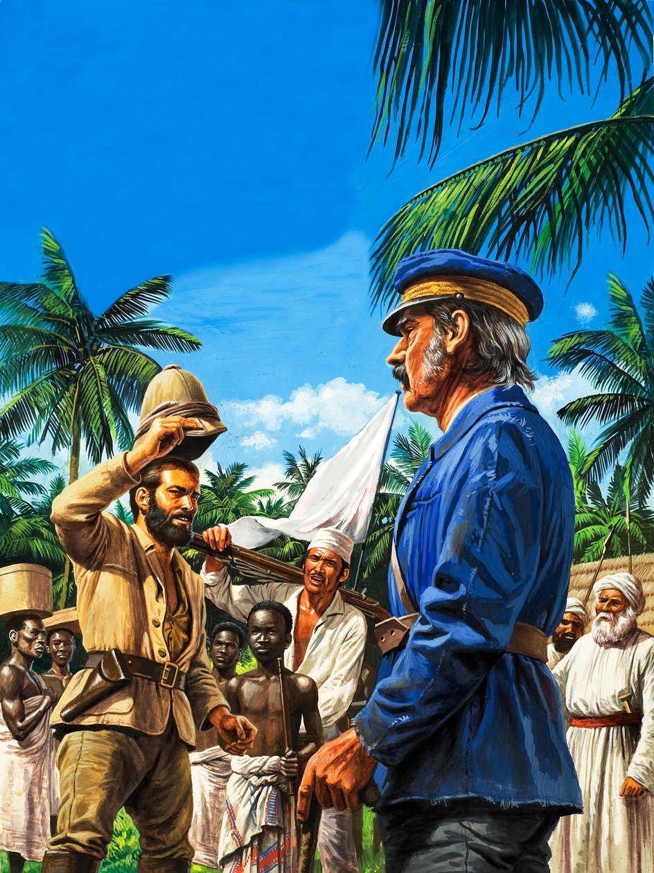 Henry Stanley saluta David Livingstone da Roger Payne