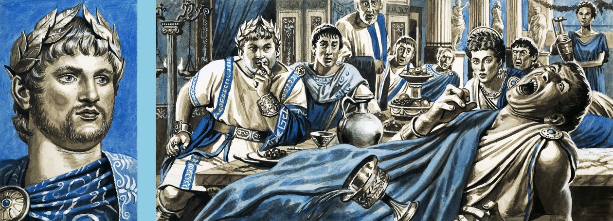 Ritratto di Nerone e Nerone che assiste alla morte di Britannicus da Roger Payne