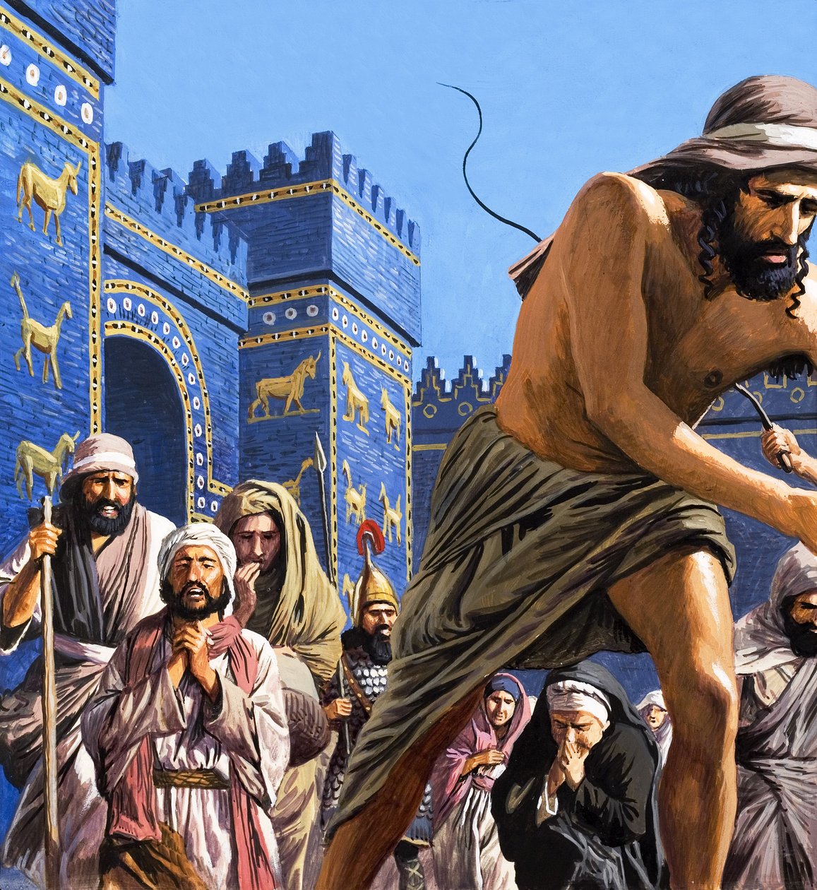 Gli ultimi giorni della grandezza, da "Babilonia la potente" (gouache su carta) da Roger Payne