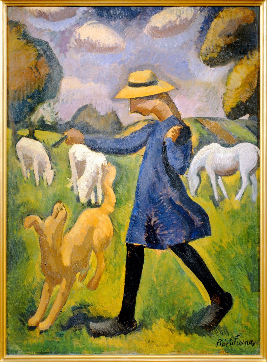 La bergere - Marie Ressort enfant - La pastorella - Marie ... (dipinto su tela) da Roger de La Fresnaye