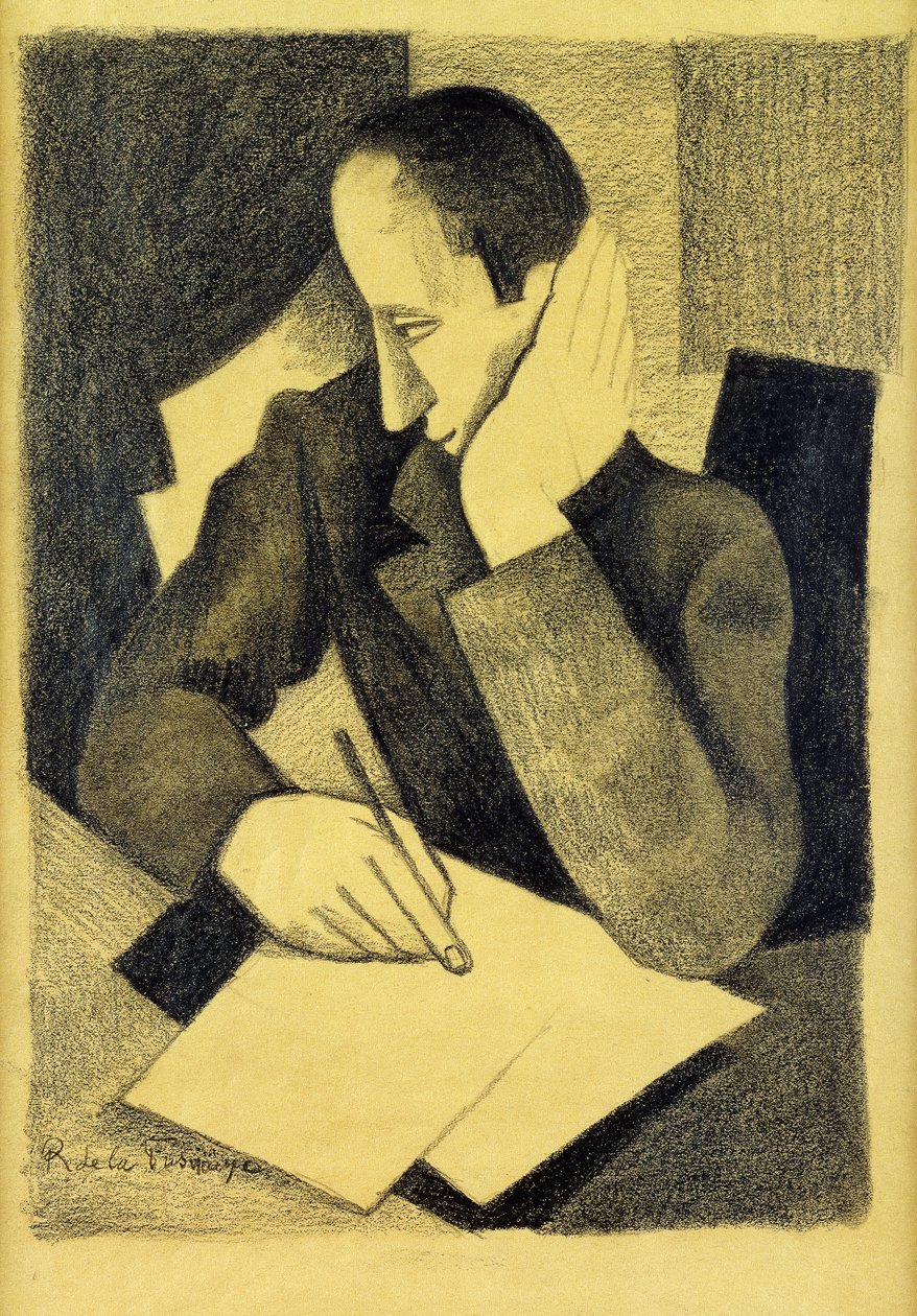 Uomo che scrive: studio per Paludes, c.1920 da Roger de La Fresnaye