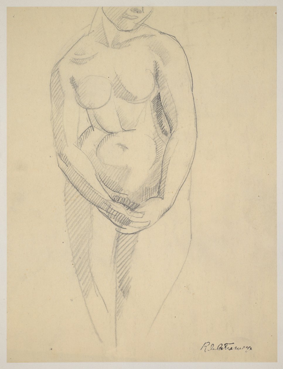 Nudo con mani incrociate da Roger de La Fresnaye