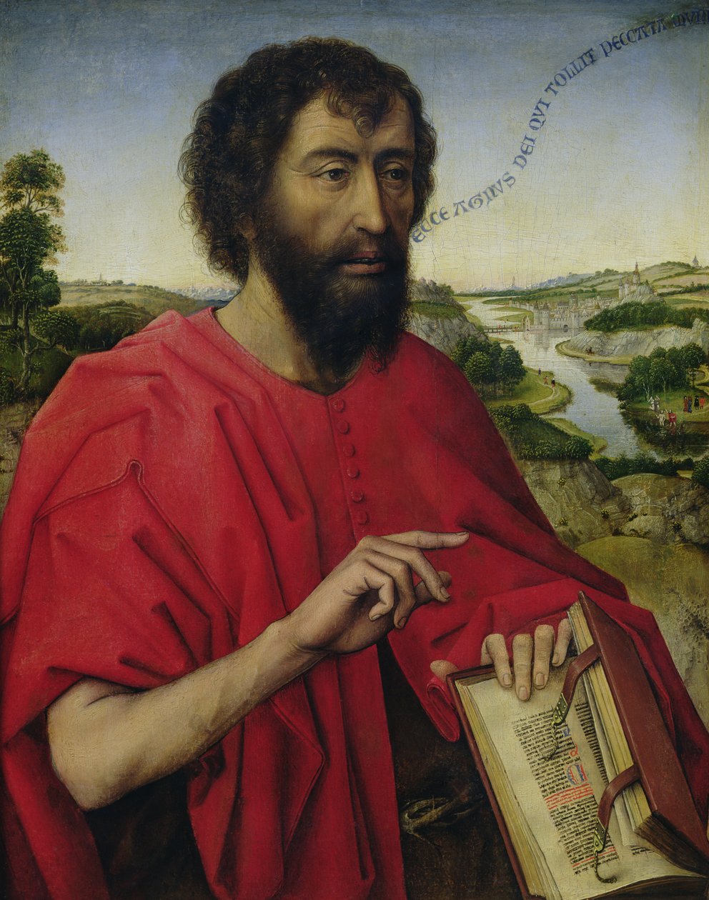 San Giovanni Battista, pannello sinistro del Trittico della famiglia Braque da Rogier van der Weyden