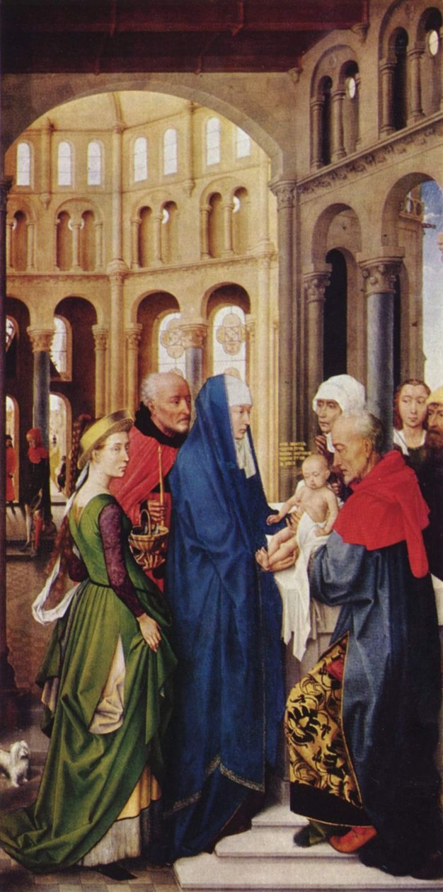 Columba-Altar: Darbringung im Tempel da Rogier van der Weyden