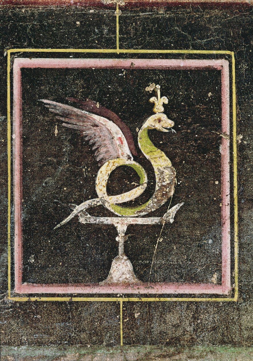 Un serpente alato (dettaglio) da Roman