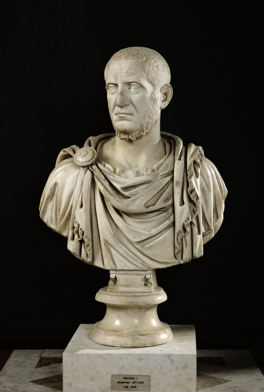 Busto di Marco Claudio Tacito (c.200-276) o Marco Opelio Macrino (164-218) (marmo) da Roman